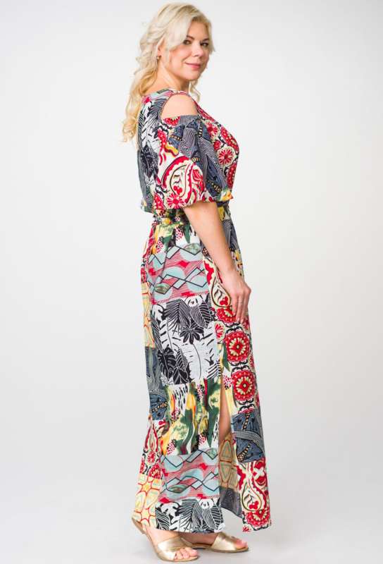 Платье ASV 2083 красно-желтый ASV купить по оптовым и розничным ценам