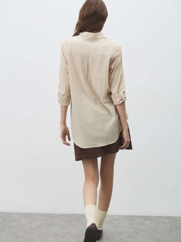 Женская рубашка 2024-574/4501719, серовато-бежевый MAISON DAVID купить по оптовым и розничным ценам