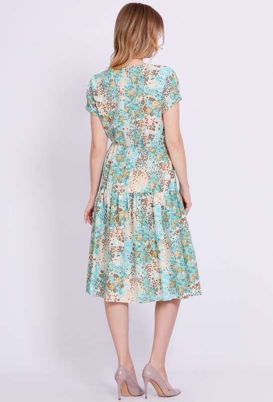 Платье Solei 4151 голубой цветы Solei купить по оптовым и розничным ценам