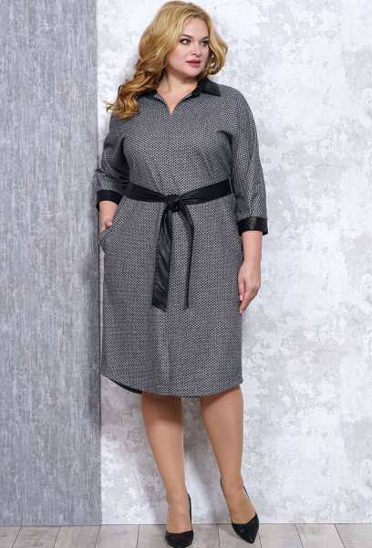 Платье МЕДЕЯ И К 2066 серо-черный Медея и К купить по оптовым и розничным ценам