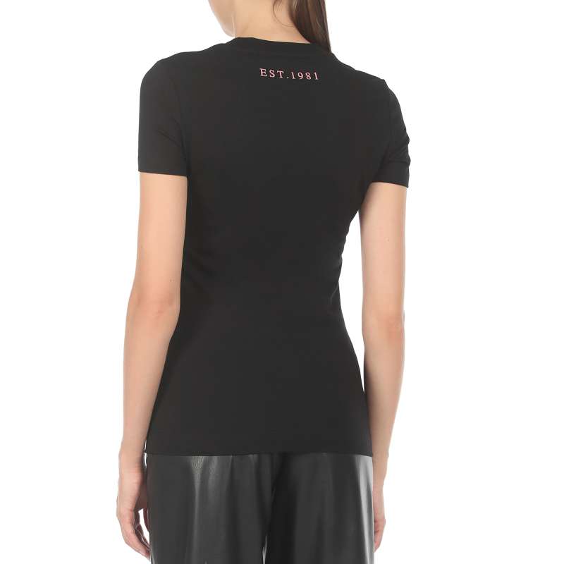 Женская футболка SS CN FLORIA TEE W2YI29J1311/3063705, черный Guess купить по оптовым и розничным ценам