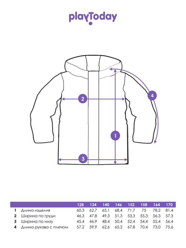 Куртка зимняя для девочки 32421164 PlayToday купить по оптовым и розничным ценам