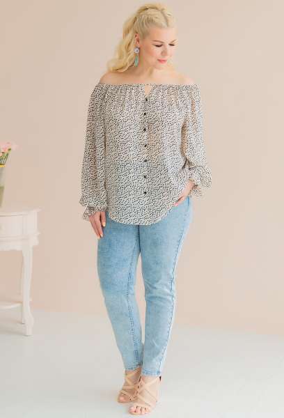 Блуза ASV 2402 пудра-беж ASV купить по оптовым и розничным ценам