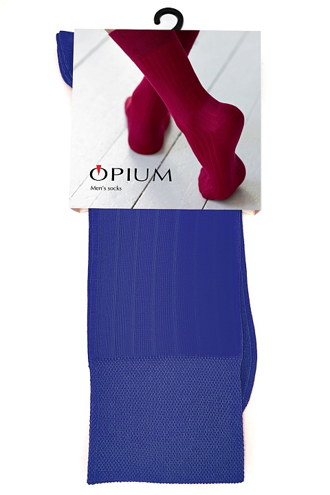 Мужские носки Premium "в рубчик" Синий OPIUM купить по оптовым и розничным ценам