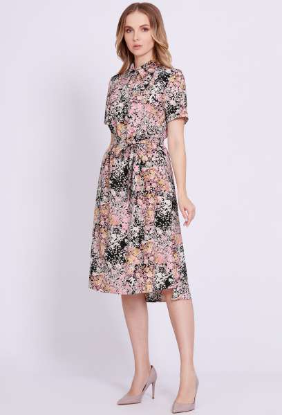 Платье Solei 4658 розовый цветы Solei купить по оптовым и розничным ценам