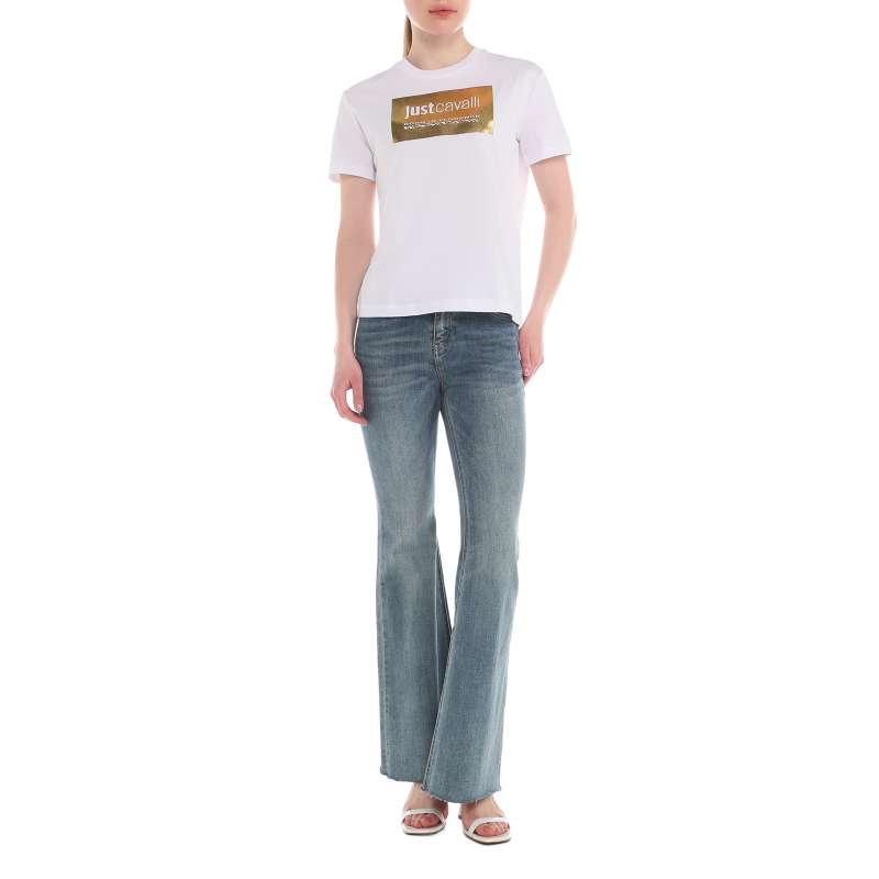 Женская футболка 76PAHG09/3918218, белый JUST CAVALLI купить по оптовым и розничным ценам