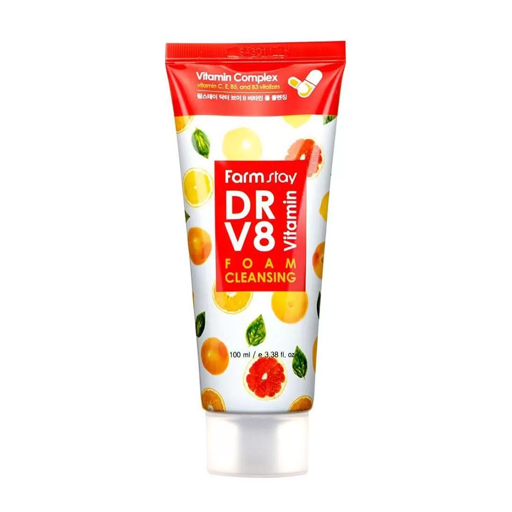 Пенка для умывания / DR.V8 VITAMIN CLEANSING FOAM 100 мл FARMSTAY купить по оптовым и розничным ценам