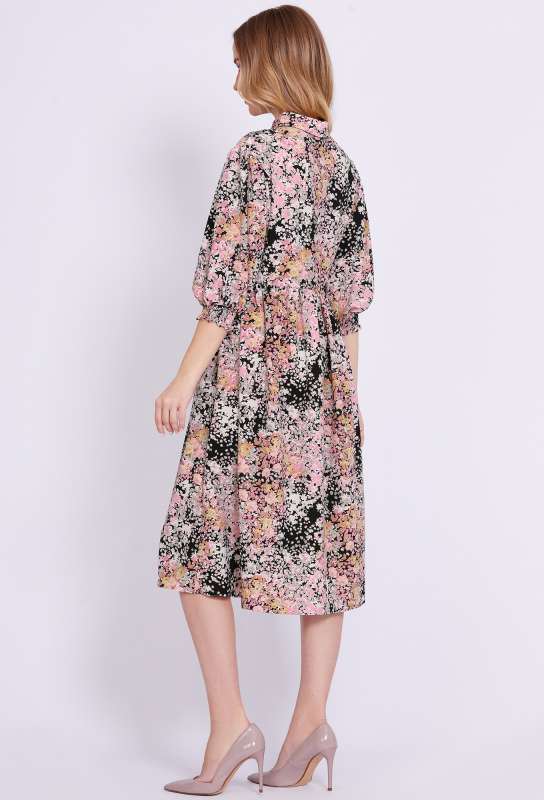 Платье Solei 4144 розовый цветы Solei купить по оптовым и розничным ценам
