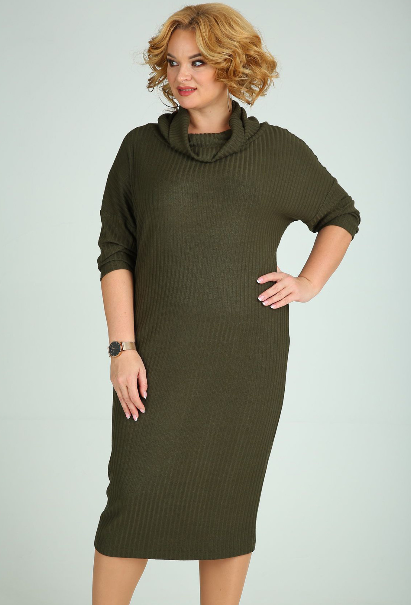 Платье Diamant 1724 хаки Diamant купить по оптовым и розничным ценам