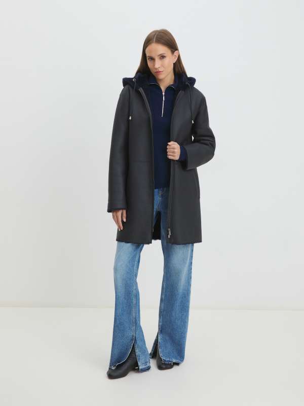 Женская дубленка RV-W7A/3725767, черно-синий MAISON DAVID купить по оптовым и розничным ценам