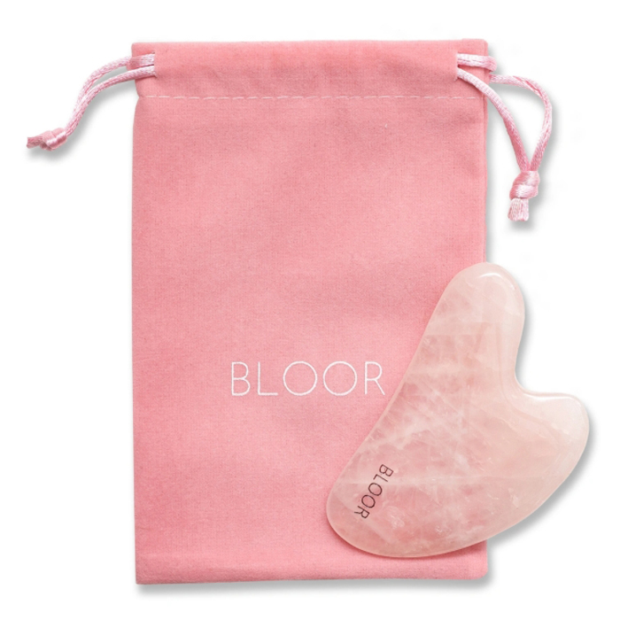 Скребок гуаша для массажа лица из натурального розового кварца, сердце BLOOR купить по оптовым и розничным ценам