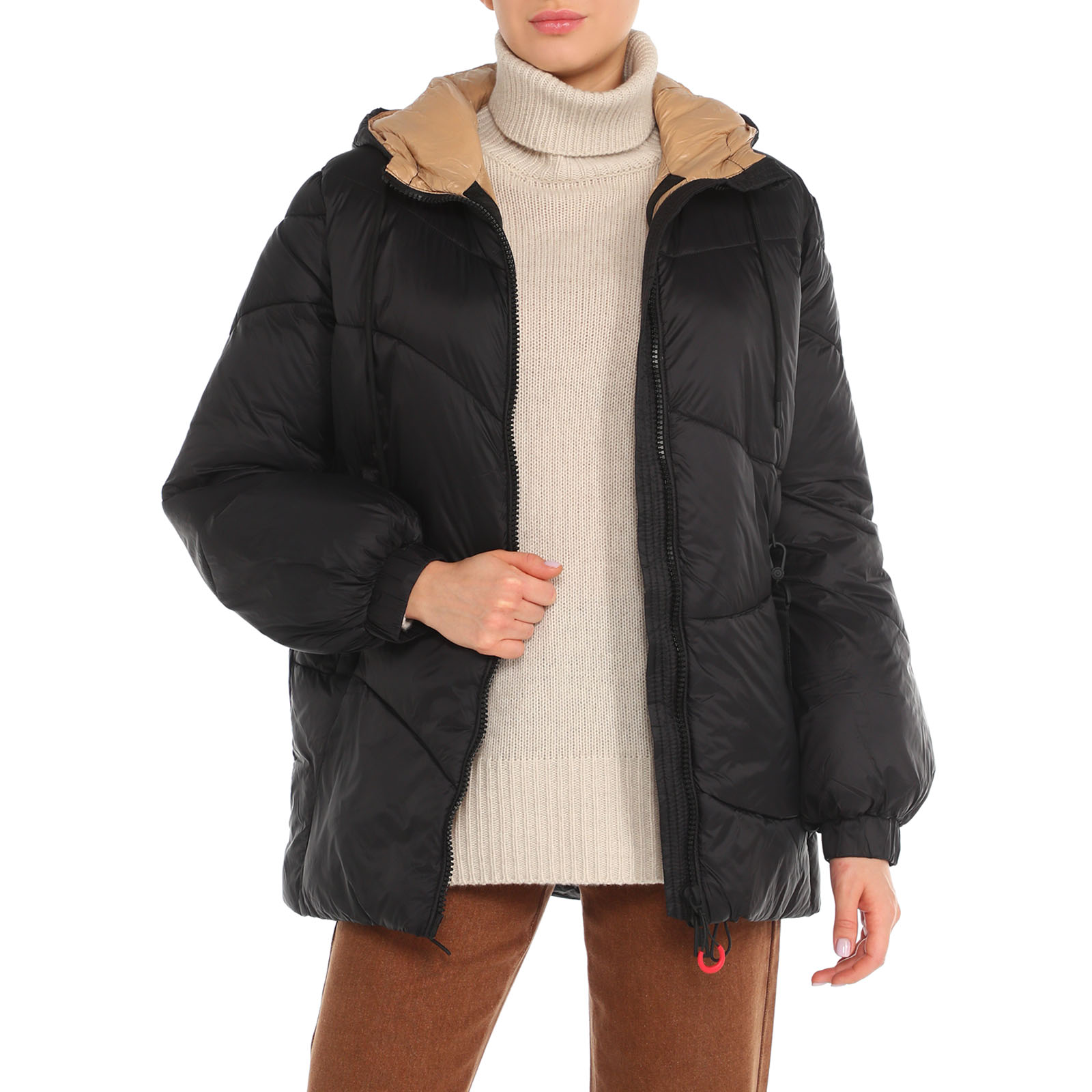 Женский пуховик C7JN0068/3579490, черный Cafe' Noir Jeans купить по оптовым и розничным ценам