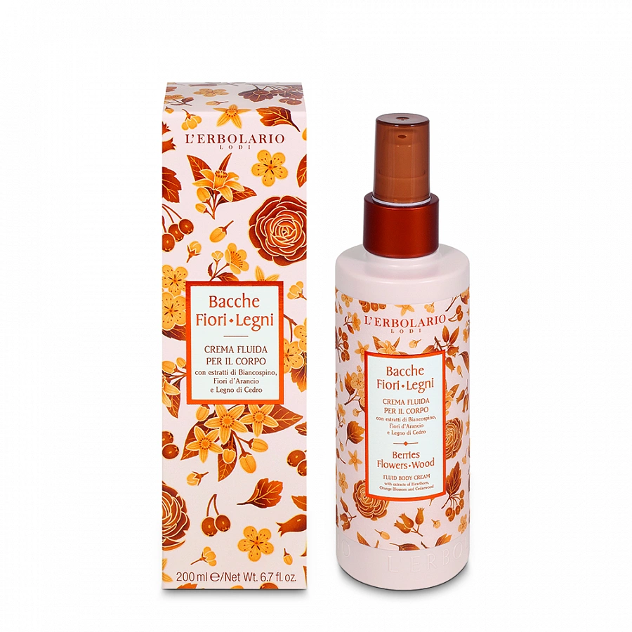 Крем-флюид увлажняющий для тела / Berries Flowers Wood Fluid Body Cream 200 мл LERBOLARIO купить по оптовым и розничным ценам