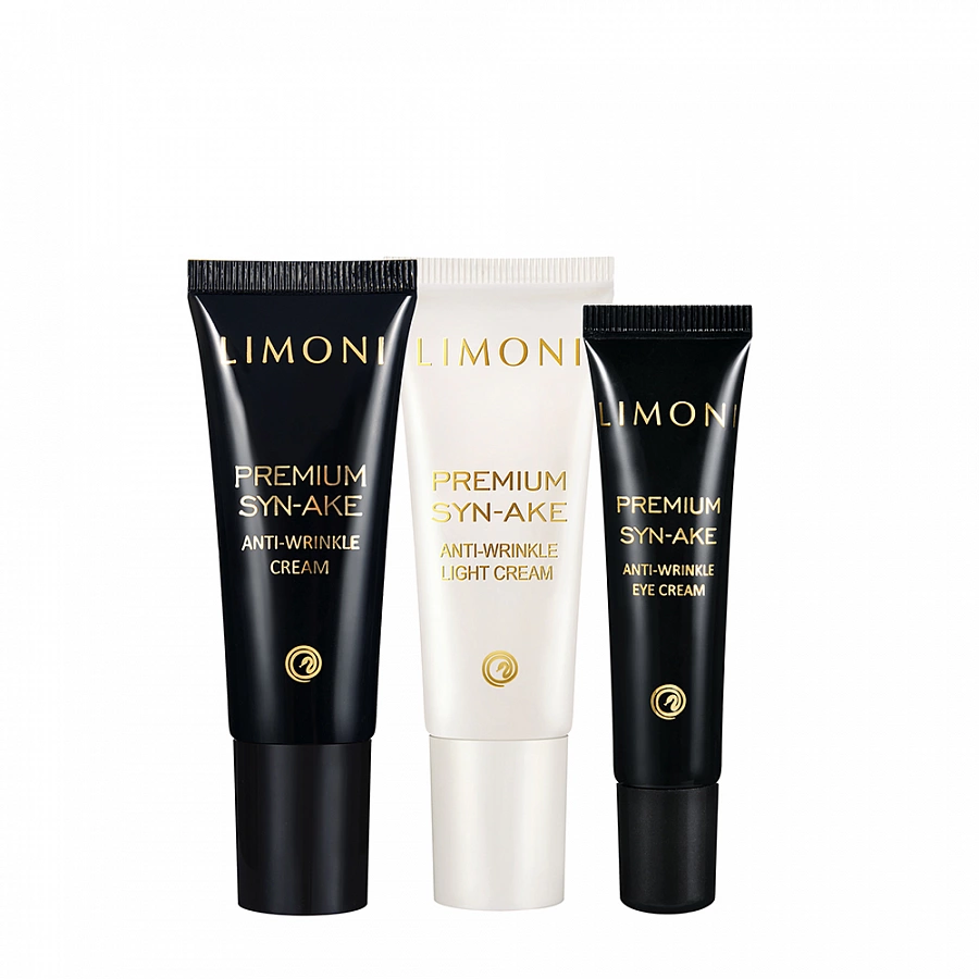 Набор для лица (крем 25 мл, крем для век 15 мл, крем легкий 25 мл) / Premium Syn-Ake Anti-Wrinkle Care Set LIMONI купить по оптовым и розничным ценам