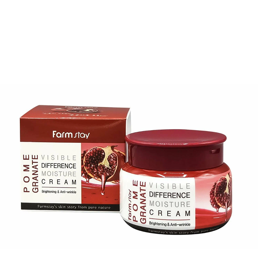 Крем увлажняющий для лица с экстрактом граната / VISIBLE DIFFERENCE CREAM POMEGRANATE 100 мл FARMSTAY купить по оптовым и розничным ценам