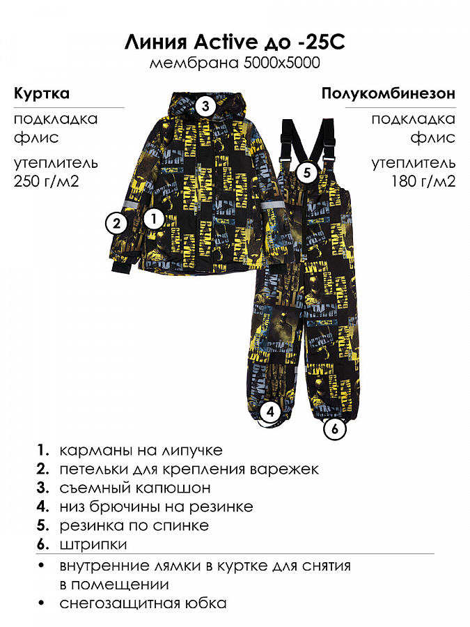 Комплект текстильный с полиуретановым покрытием для мальчиков: куртка, полукомбинезон 32432004 PlayToday купить по оптовым и розничным ценам