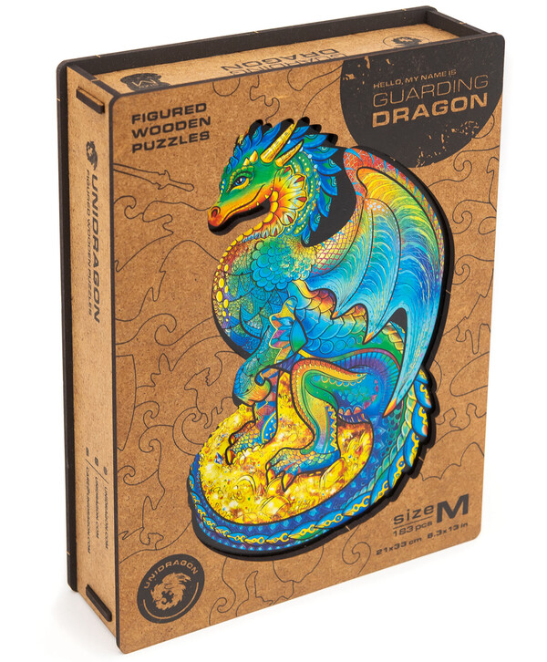 Фигурный пазл / Оберегающий Дракон / размер Medium / Дерево / Unidragon 0Б-00001094