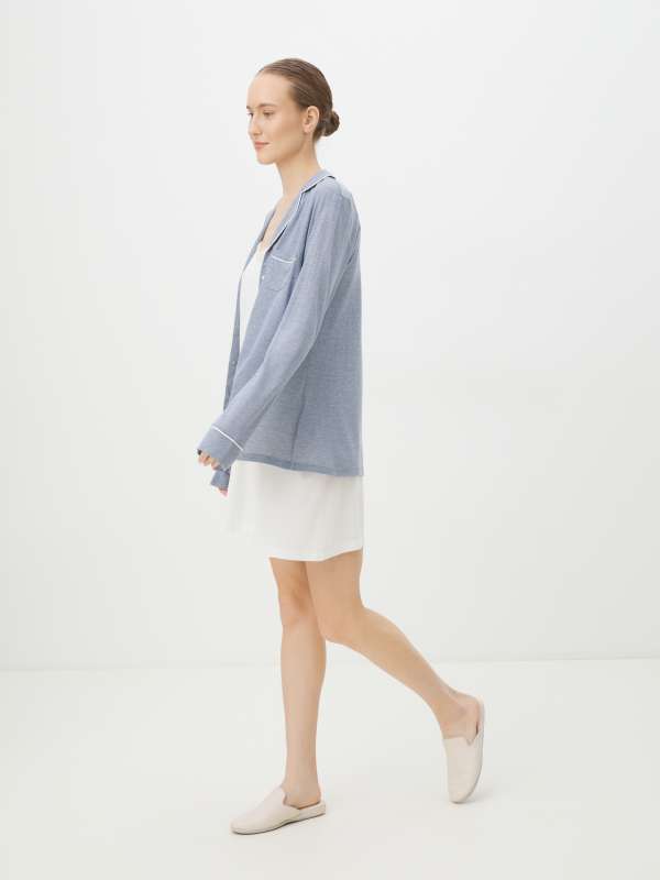 Женская рубашка WARM DAY 6515995/4329517, серо-синий Etam купить по оптовым и розничным ценам