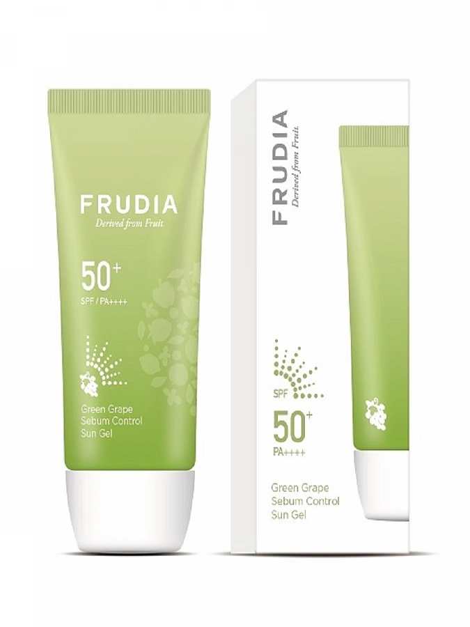 Гель солнцезащитный с зеленым виноградом Себум контроль SPF50 + PA ++++ 50 г FRUDIA купить по оптовым и розничным ценам