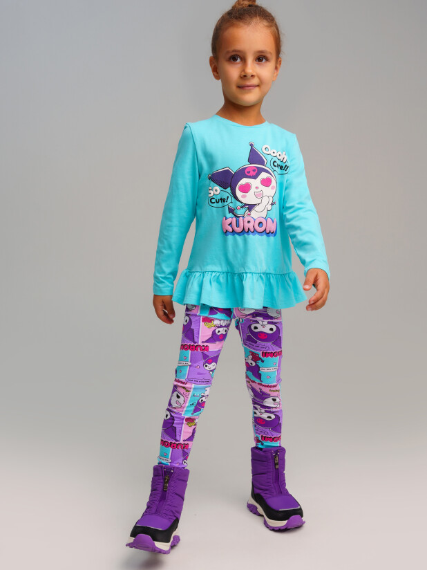 Комплект трикотажный для девочек: фуфайка (футболка), брюки (легинсы) 32442007 PlayToday купить по оптовым и розничным ценам