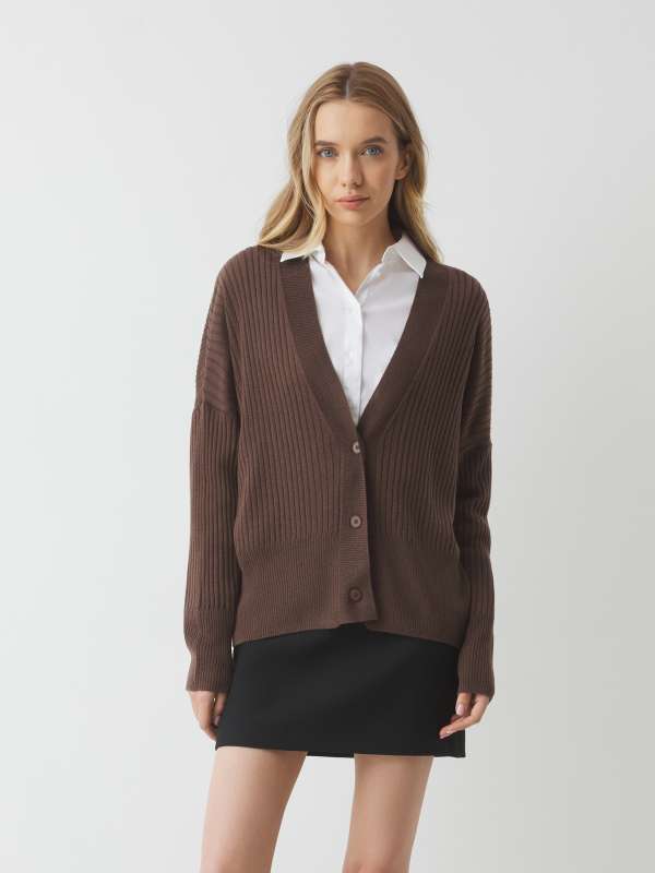 Женский кардиган MLY-S2581/4520367, темно-коричневый MAISON DAVID купить по оптовым и розничным ценам