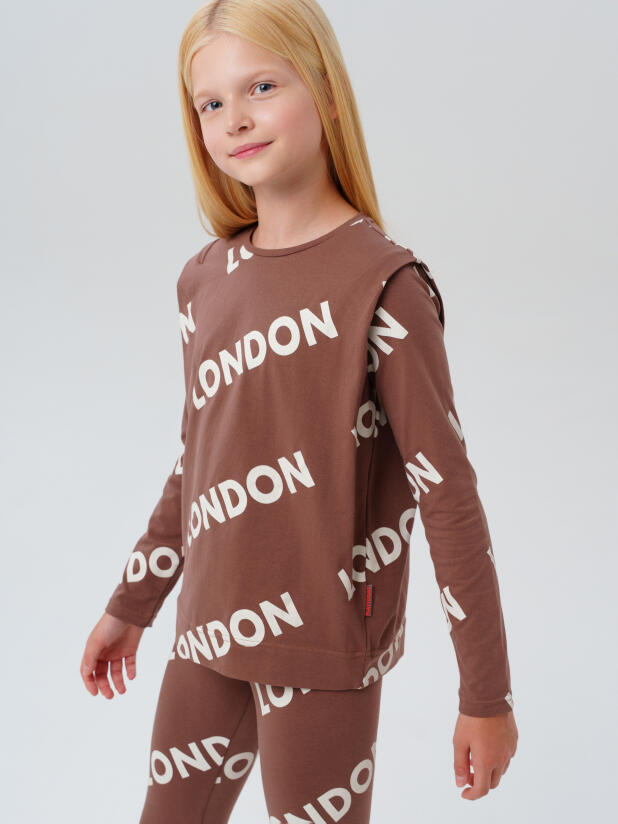 Джемпер трикотажный для девочек (футболка с длинными рукавами) 32521464 PlayToday купить по оптовым и розничным ценам