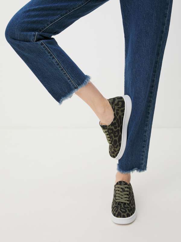 Женские кеды из денима YS-38091A-10/4020341, леопардовый принт TENDANCE купить по оптовым и розничным ценам