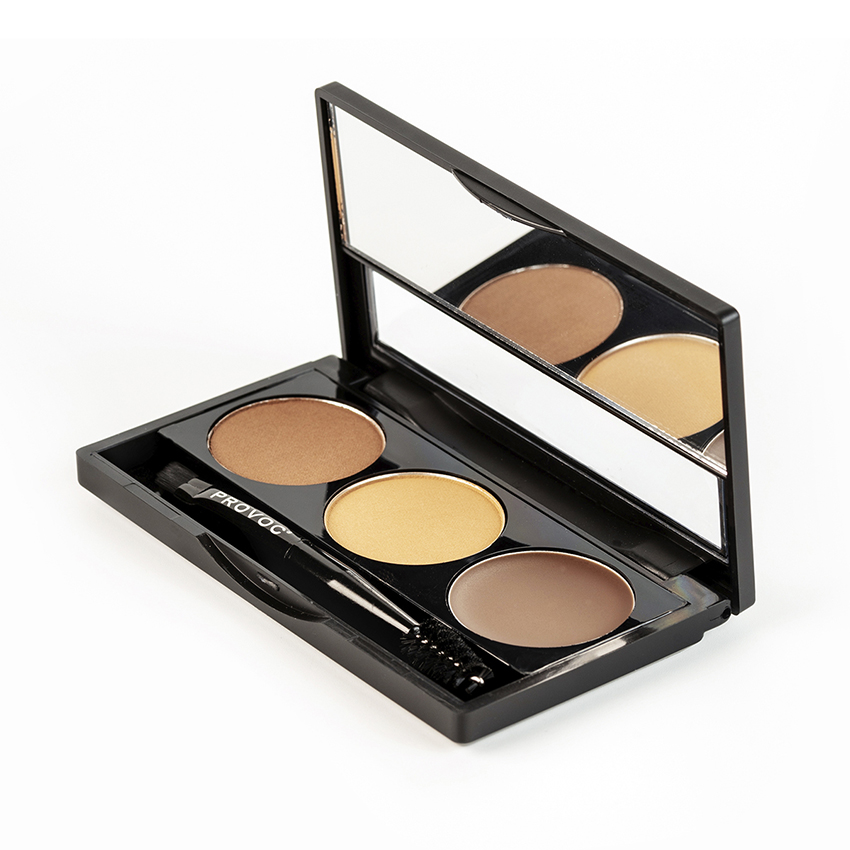 Набор теней для бровей, 01 светло-коричневый EYEBROWNS Brow Palette 3,9 гр PROVOC купить по оптовым и розничным ценам