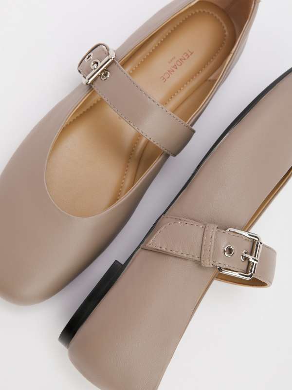 Балетки мэри-джейн YS-48263A-12/4577700, серо-коричневый TENDANCE купить по оптовым и розничным ценам