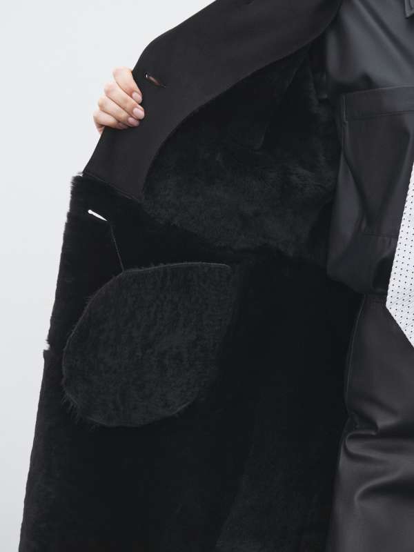 Женская дубленка BIBI_DF/4866372, черный MAISON DAVID купить по оптовым и розничным ценам