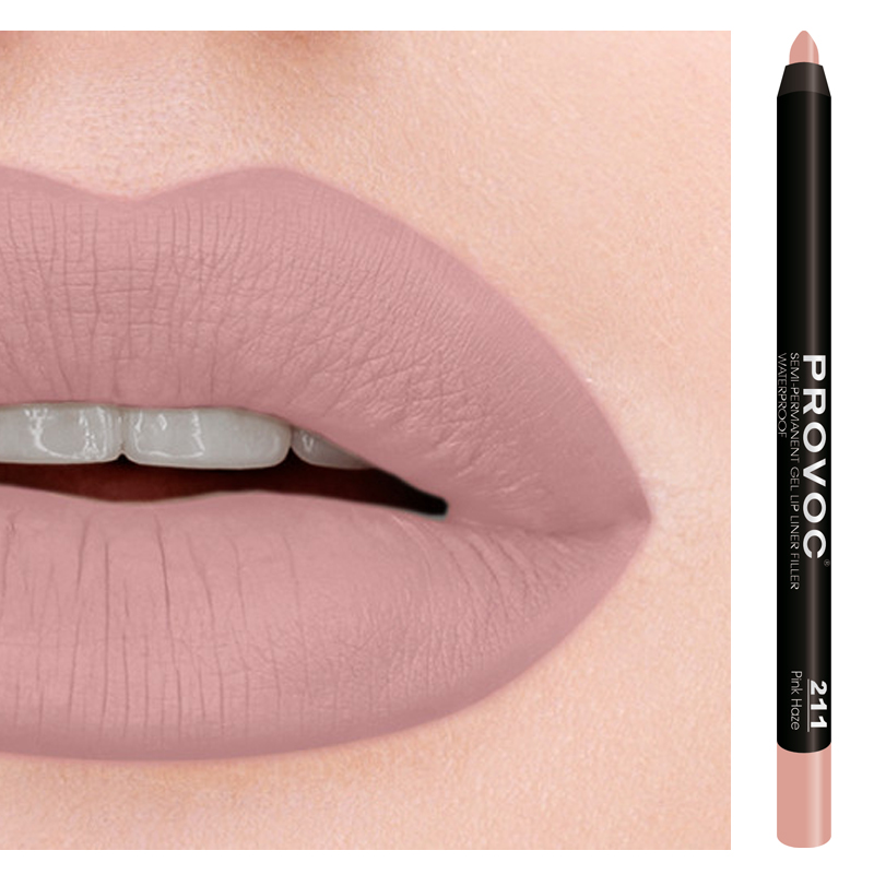 Подводка гелевая в карандаше для губ, 211 идеально-нюдовый / Gel Lip Liner Pink Haze 7 г PROVOC купить по оптовым и розничным ценам