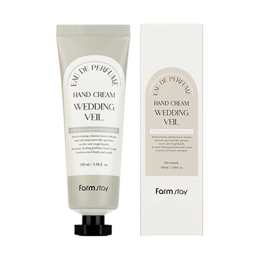 Крем парфюмированный для рук с экстрактом дикой вишни / EAU DE PERFUME HAND CREAM WEDDING VEIL 100 мл FARMSTAY купить по оптовым и розничным ценам