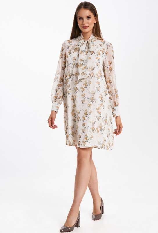 Платье KaVari 1059 молочный цветы KaVari купить по оптовым и розничным ценам