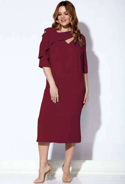 Платье Viola Style 01036 бордо Viola Style купить по оптовым и розничным ценам