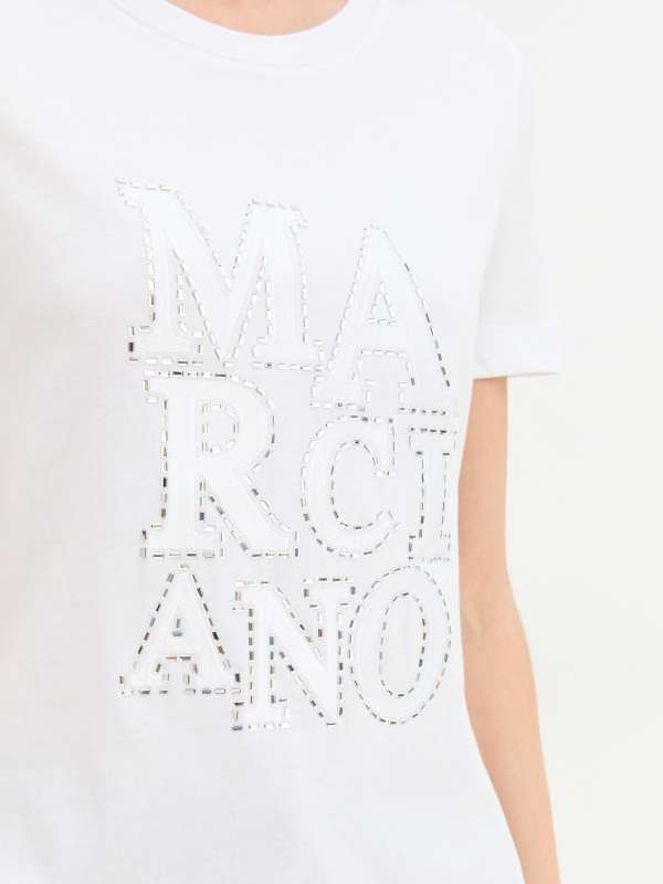 Женская футболка FANCY LOGO T-SHIRT 3BGP046138A/4250422, белый Marciano by Guess купить по оптовым и розничным ценам