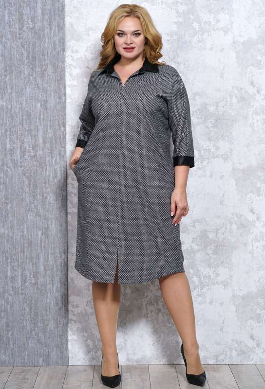 Платье МЕДЕЯ И К 2066 серо-черный Медея и К купить по оптовым и розничным ценам