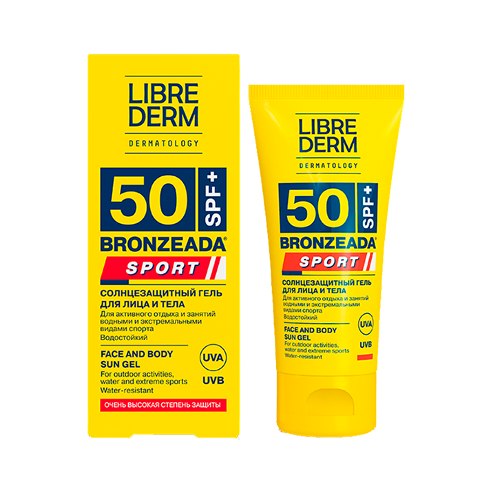 Гель cолнцезащитный для лица и тела SPF 50 / BRONZEADA SPORT 50 мл LIBREDERM купить по оптовым и розничным ценам