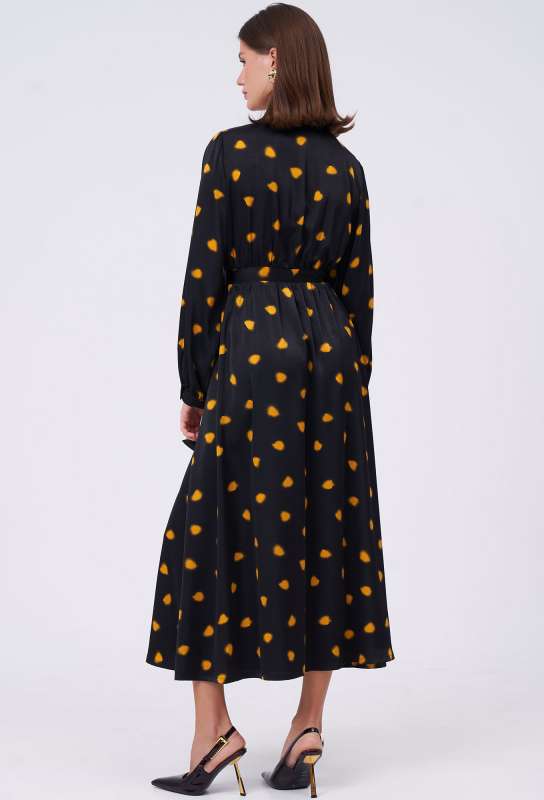 Платье KaVari 1101 чёрный принт KaVari купить по оптовым и розничным ценам