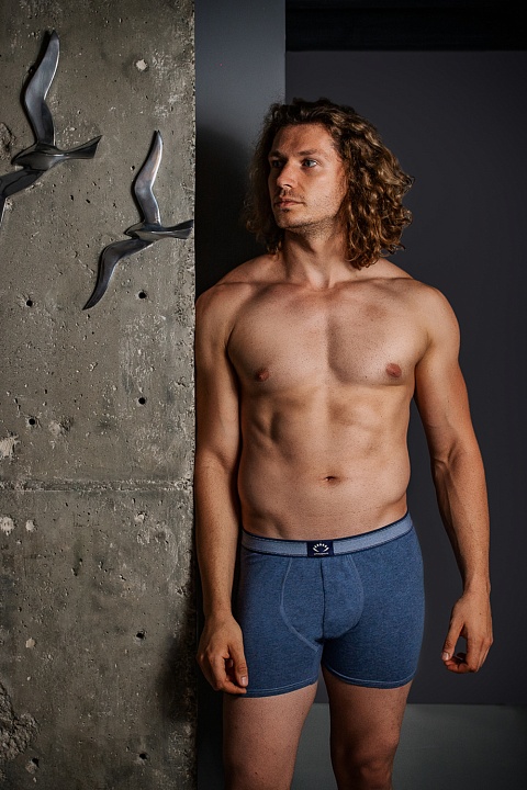 Мужские трусы BB99 Меланж Синий