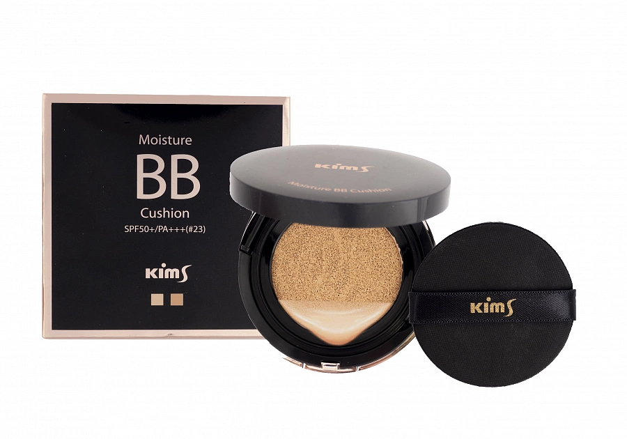 Средство тональное BB-кушон SPF50+/PA+++(#23, ), светло-бежевый / Moisture BB Cushion 2 х 15 г KIMS купить по оптовым и розничным ценам